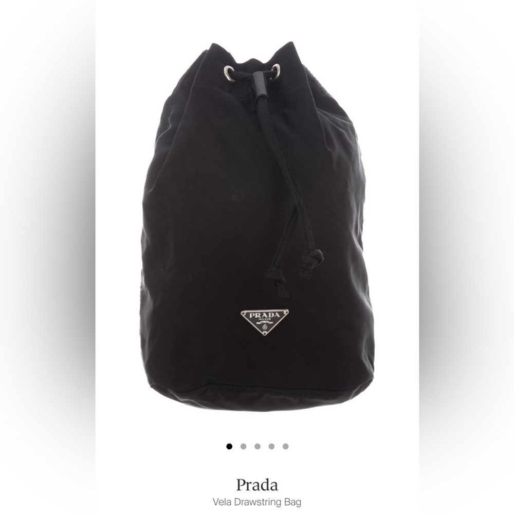 Authentic Prada Vela Bucket Bag/Drawstring Bag